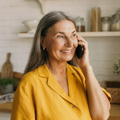 Woman talking on the phone