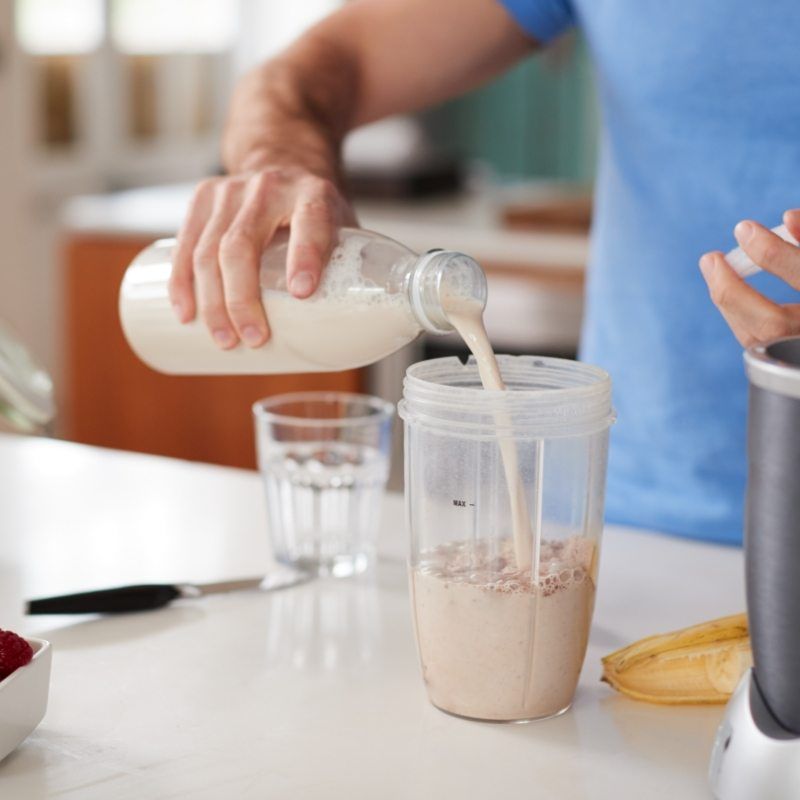 Pouring a health smoothie