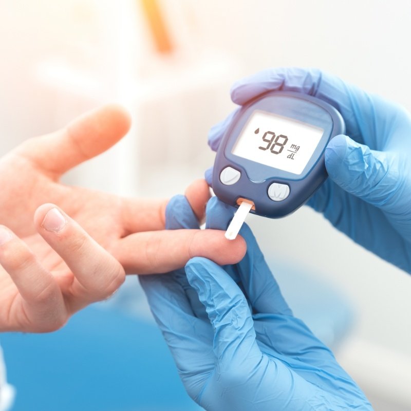 Having blood sugar levels measured