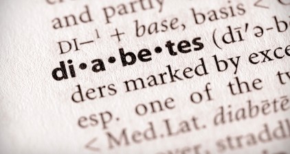 diabetes highlighted on a printed dictionary
