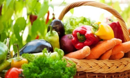 health food displayed in a basket
